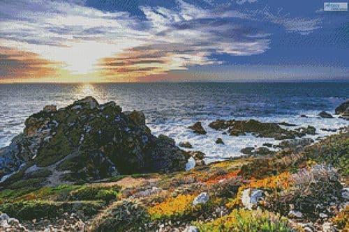 Seaside Landscape by Artecy printed cross stitch chart