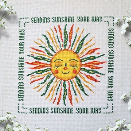 Sending Sunshine cross stitch chart by Artmishka Cross Stitch
