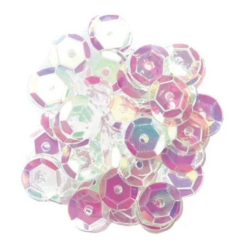 Sequins: Cup: 8mm: Transparent