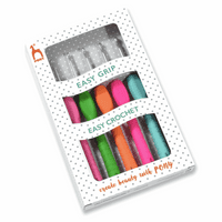 Set of 5 Easy Grip Polka Dot Crochet Hook Set from Pony