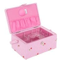 Sewing Box (M): Embroidered Cherries