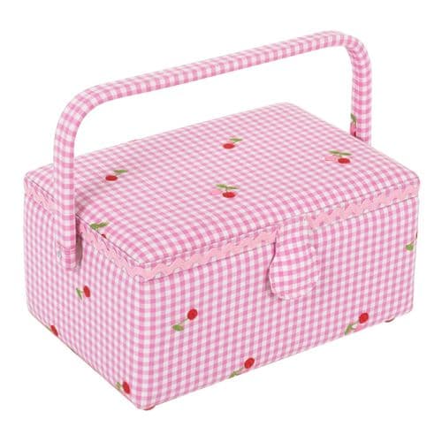 Sewing Box (M): Embroidered Cherries