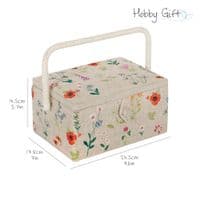 Sewing Box (M): Embroidered: Wildflowers