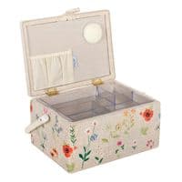Sewing Box (M): Embroidered: Wildflowers