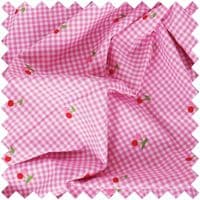 Sewing Box (S): Wicker Basket: Embroidered Cherries