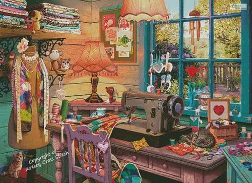 Sewing Shed (Large) by Artecy printed cross stitch chart