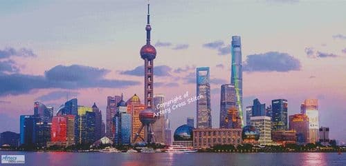 Shanghai Panorama by Artecy printed cross stitch chart