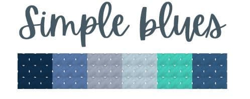 Simple Blues DMC thread skein pack