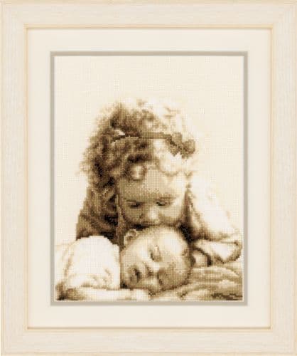 Sisterly Love Counted Cross Stitch Kit by Vervaco