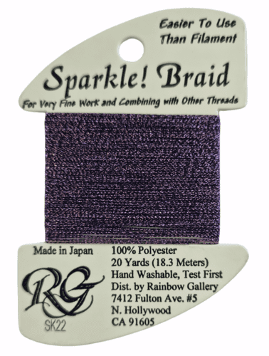 SK22 Dark Purple Sparkle Braid