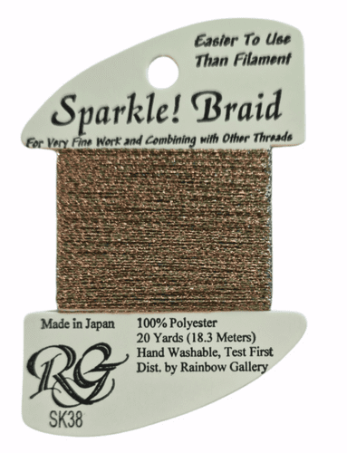 SK38 Moss Green Sparkle Braid