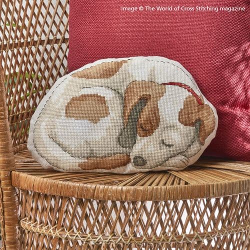 Sleeping Dog Cushion WOXS Issue 355 project pack