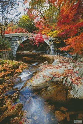 Small Stone Bridge by Artecy printed cross stitch chart