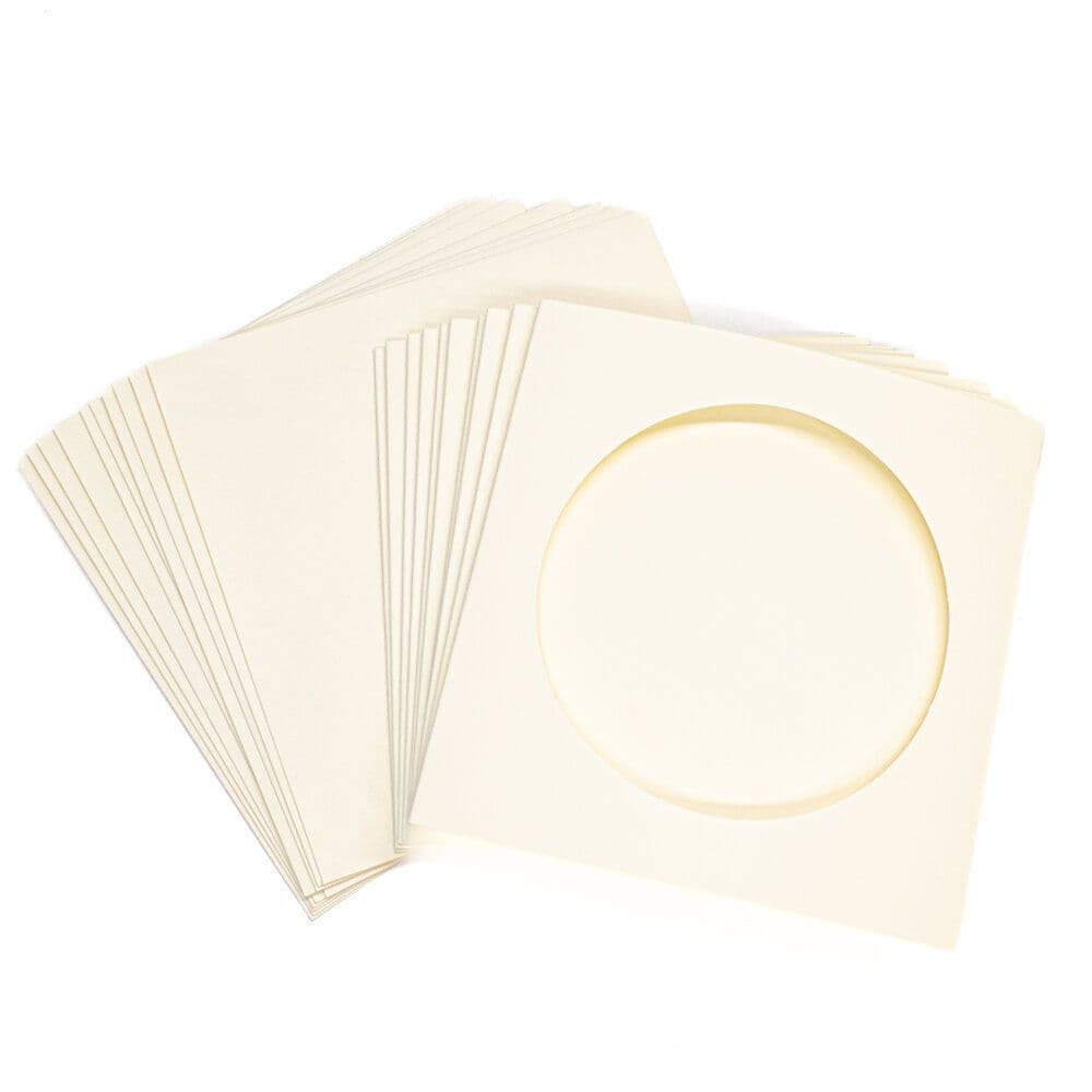 Stella Weds 10 Pack A6 White Rounded Oblong Aperture Cards With Envelopes