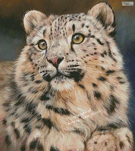 Snow Leopard 6 by Artecy printed cross stitch chart
