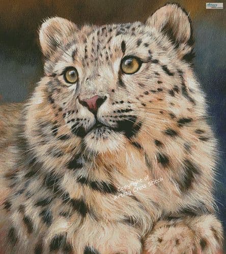 Snow Leopard 6 (Large) by Artecy printed cross stitch chart