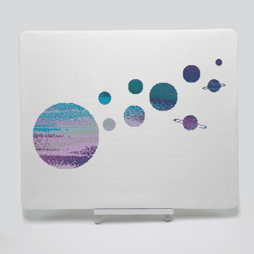 Solar System by Meloca Designs printed cross stitch chart