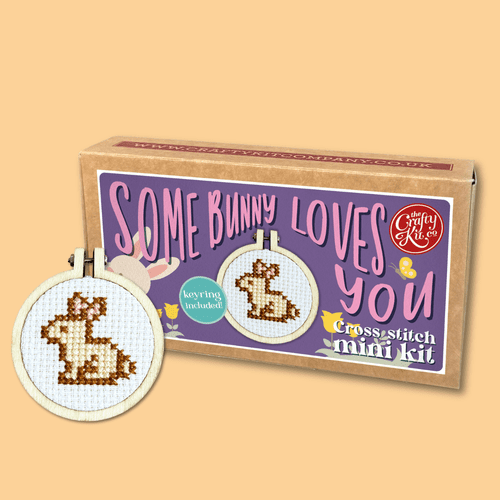 Some Bunny Loves You! Matchbox Mini Cross Stitch Kit