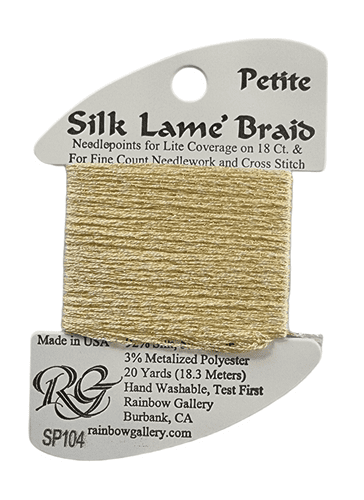 SP104 Soft Yellow Petite Silk Lame Braid