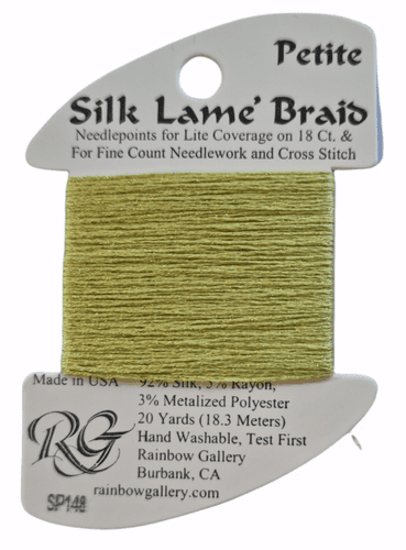 SP148 Lemon Lime Petite Silk Lame Braid