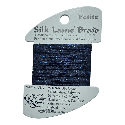 SP187 Mood Indigo Petite Silk Lame Braid