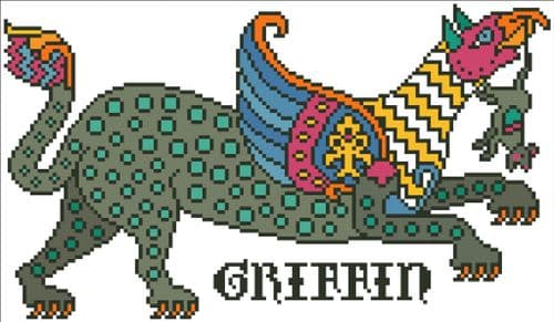 Spotted Griffin by Arelate Studio cross stitch chart