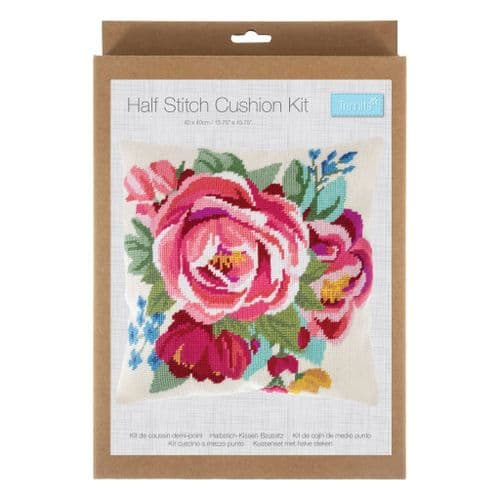Spring Bloom cushion half cross stitch tapestry kit