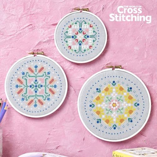 Spring Mandala Hoops WOXS Issue 369 project pack