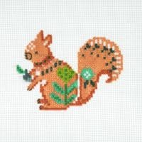 Squirrel cross stitch kit