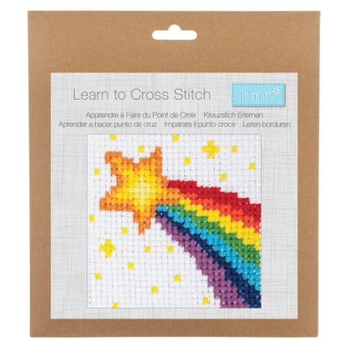 Star and Rainbow learn to  cross stitch kit
