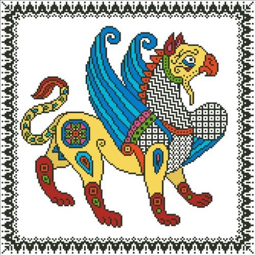 Star Griffin by Arelate Studio cross stitch chart