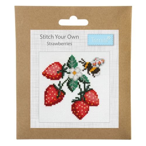 Strawberries cross stitch kit