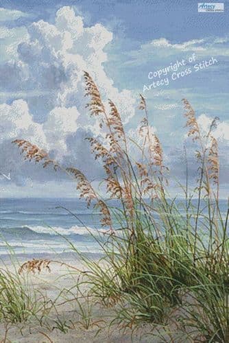 Summer Beach Breeze (Large Crop) by Artecy printed cross stitch chart
