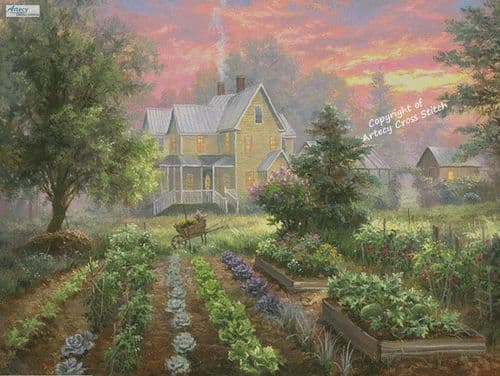 Summer Farm Garden (Large) by Artecy printed cross stitch chart