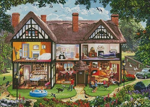 Summer House by Artecy printed cross stitch chart