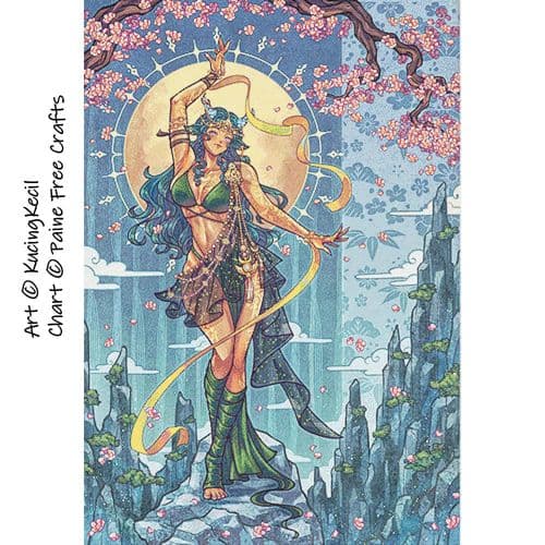 Sun Goddess (KucingKecil) by Paine Free Crafts printed cross stitch chart
