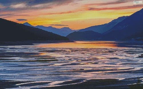 Sunset in Jasper (Large) by Artecy printed cross stitch chart