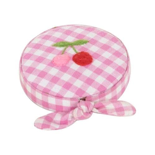 Tape Measure: Embroidered Cherries