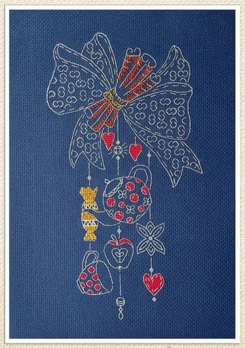 Tea Bow cross stitch chart by Artmishka Cross Stitch