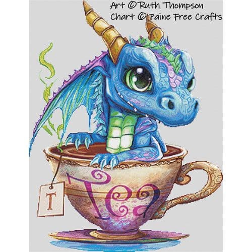 Tea with Joe by Paine Free Crafts printed cross stitch chart