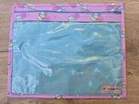 Teapots and Teacups - Handmade Project Bag with see through panel and zip