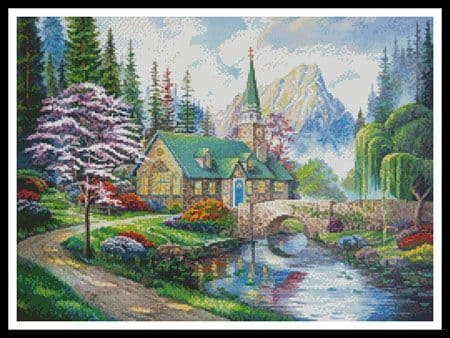 The Church in the Forest by Artecy printed cross stitch chart