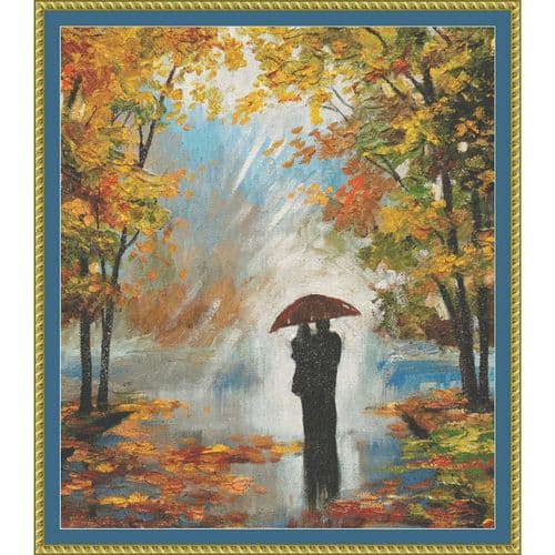 The Cross Stitch Studio Autumn Rain printed cross stitch chart