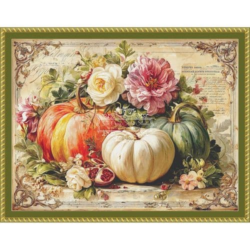 The Cross Stitch Studio Autumn Rusic Pumpkins printed cross stitch chart