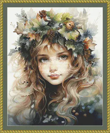 The Cross Stitch Studio Christmas Elf Willow printed cross stitch chart