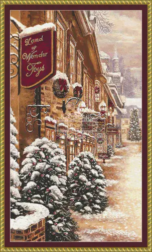 The Cross Stitch Studio Christmas Shoppes Crop 2 printed cross stitch chart