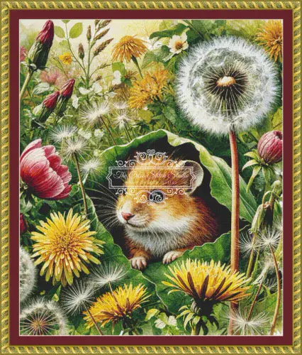 The Cross Stitch Studio Dormouse printed cross stitch chart