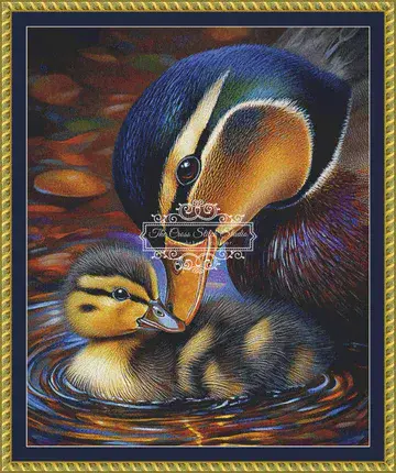 The Cross Stitch Studio Duck And Baby printed cross stitch chart
