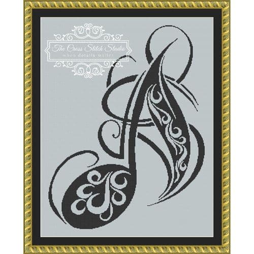 The Cross Stitch Studio Elegant 8th printed cross stitch chart