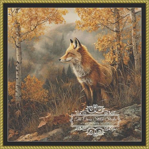 The Cross Stitch Studio Fall Animals Fox printed cross stitch chart